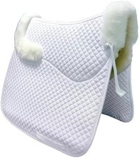 Dressage Saddle Pad   Square English Saddle Pad with Cotton Lining  Sheepskin T