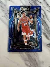 2024-25 Panini Select #82 Jared McCain Blue Prizm Philadelphia 76ers RC