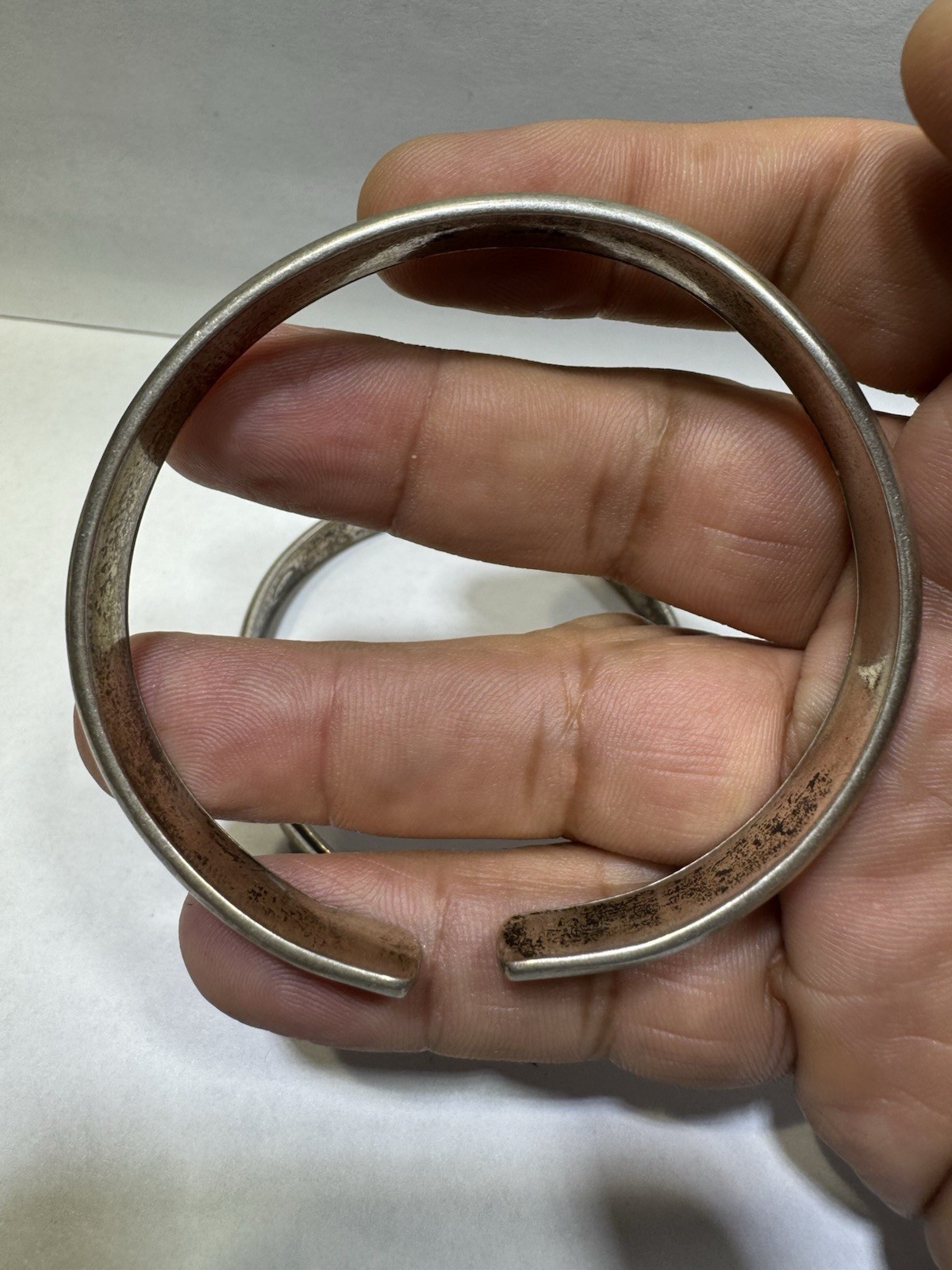 Vintage Solid Heavy handmade Sterling Silver flow… - image 5