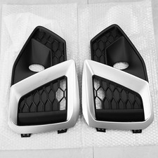 Paar Schwarz+Chrome Nebelscheinwerfer Gitter Blende Für Audi A4 B9 ab 2019