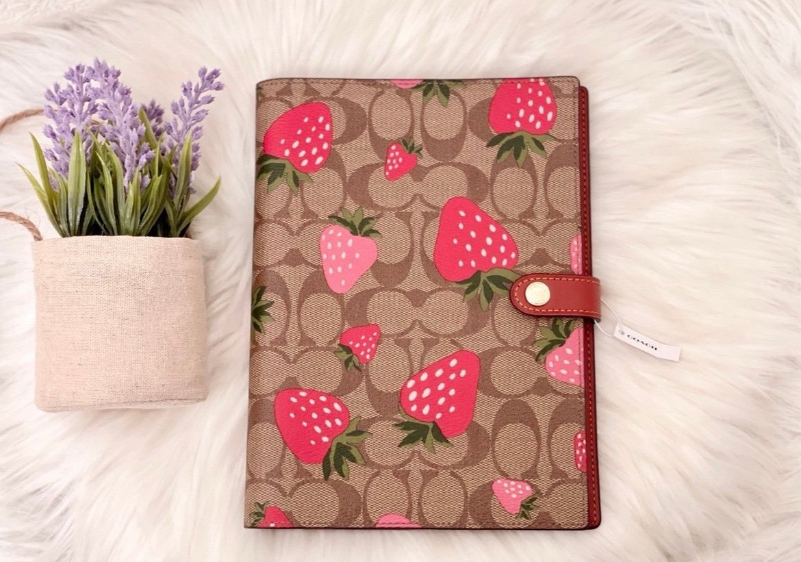 Coach Notebook With Wild Strawberry Print CH836 NWT 🍓 | eBay