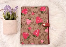 Coach Notebook With Wild Strawberry Print CH8...