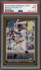 2017 Panini Donruss Optic Ronald Acuna Jr. Rookie Bronze #63 PSA 9 Mint Braves