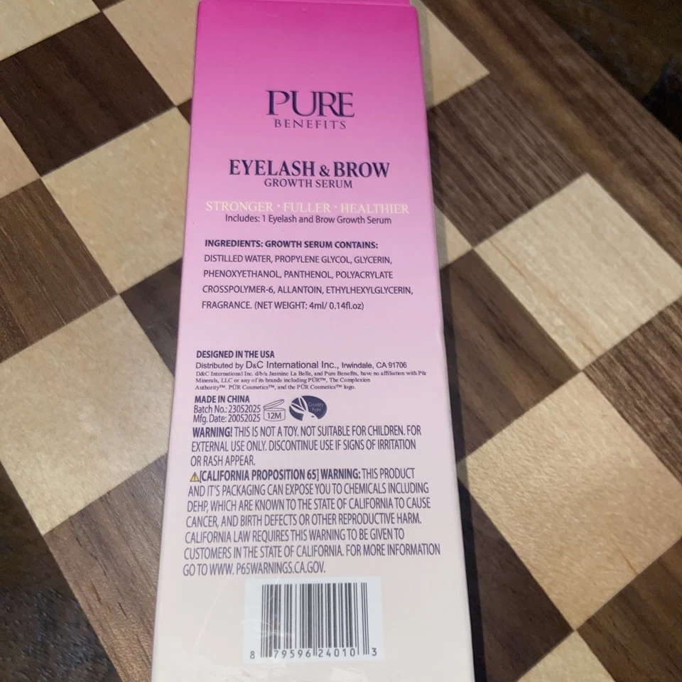 Pure Benefits 迷迭香/蓖麻油 LASH & BROW GROWTH SERUM 0.14 液量盎司 — 第 4/4 张图片