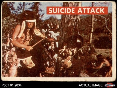 1956 Topps Davy Crockett Green Back #19 Suicide Attack  1 - POOR