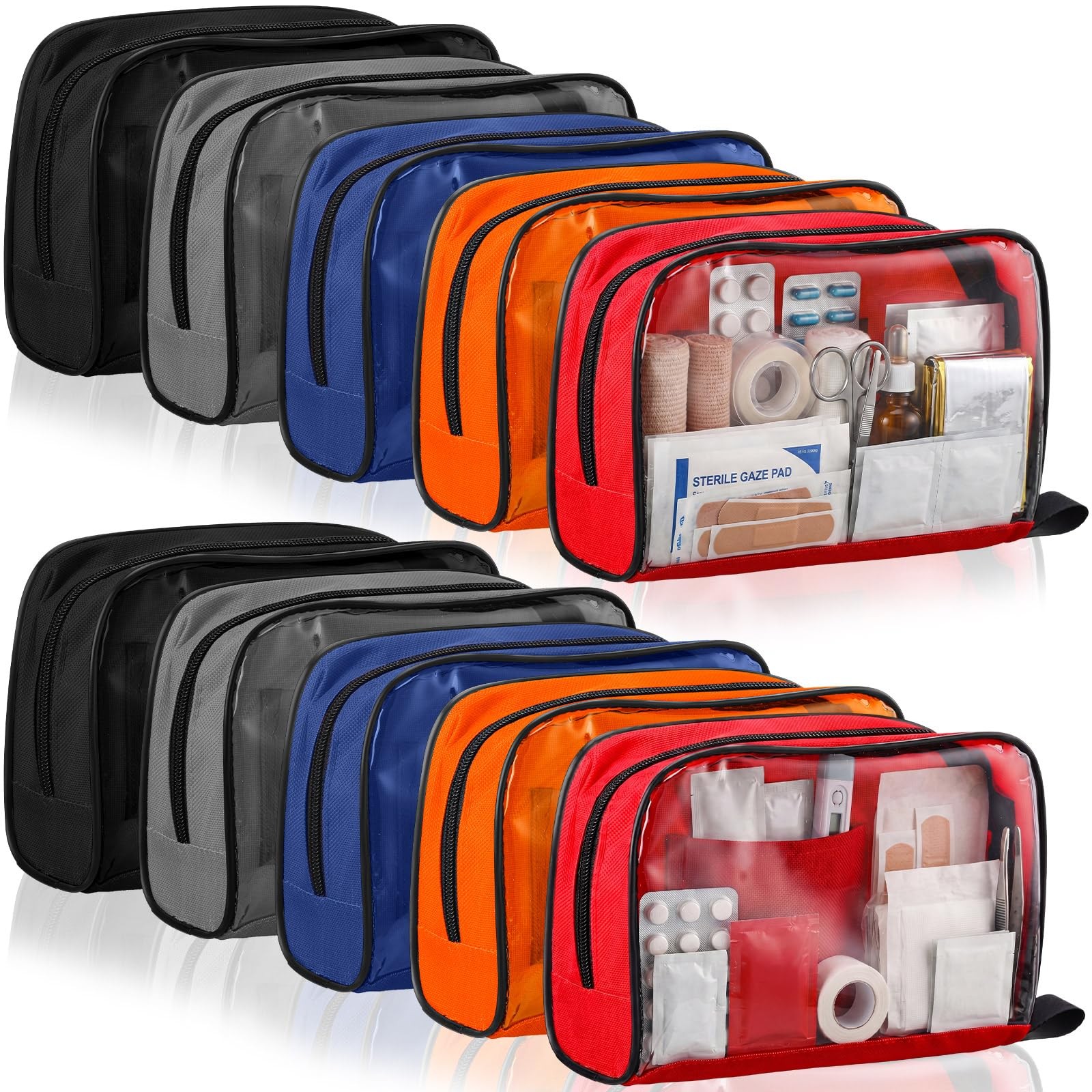 10 Pcs 5 Colors First Aid Kit Bag Empty Emergency Medical Kit Accessory Pouch...