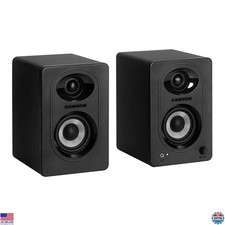 MediaOne M30BT Studio Monitor Set - 2 Speakers, Bluetooth, 30W, Black Finish