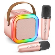 Mini Karaoke Machine for Kids Adults, 2026 TOP Birthday Gifts for Rose Gold