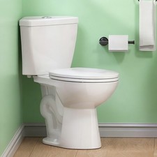 17.2" Corner Elongated Two Piece Dual Flush Bathroom Compact Toilet 1.28 GPF