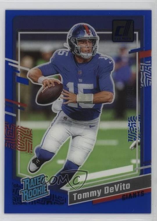 2023 Panini Clearly Donruss Rated Blue /99 Tommy DeVito #97 Rookie RC 1cz3
