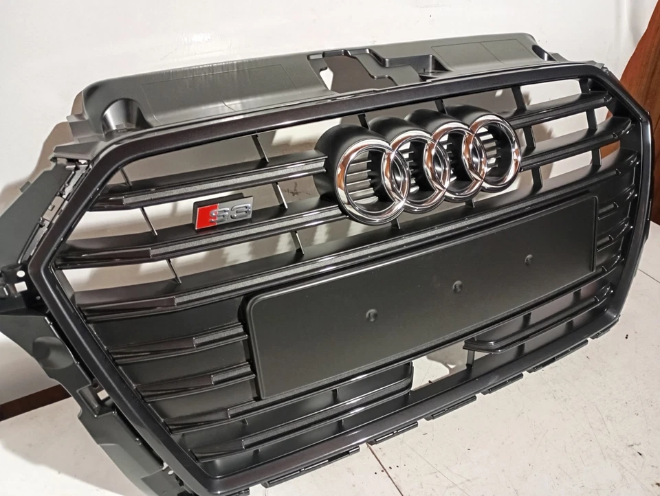 Audi A3 S3 8V3853651AE Black Front Grill Bumper Radiator Grille Radar OEM New - Image 2 of 4