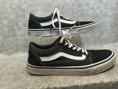 Vans Old Skool Black  Suede White trim Mens 9 Low Top Skate Shoes