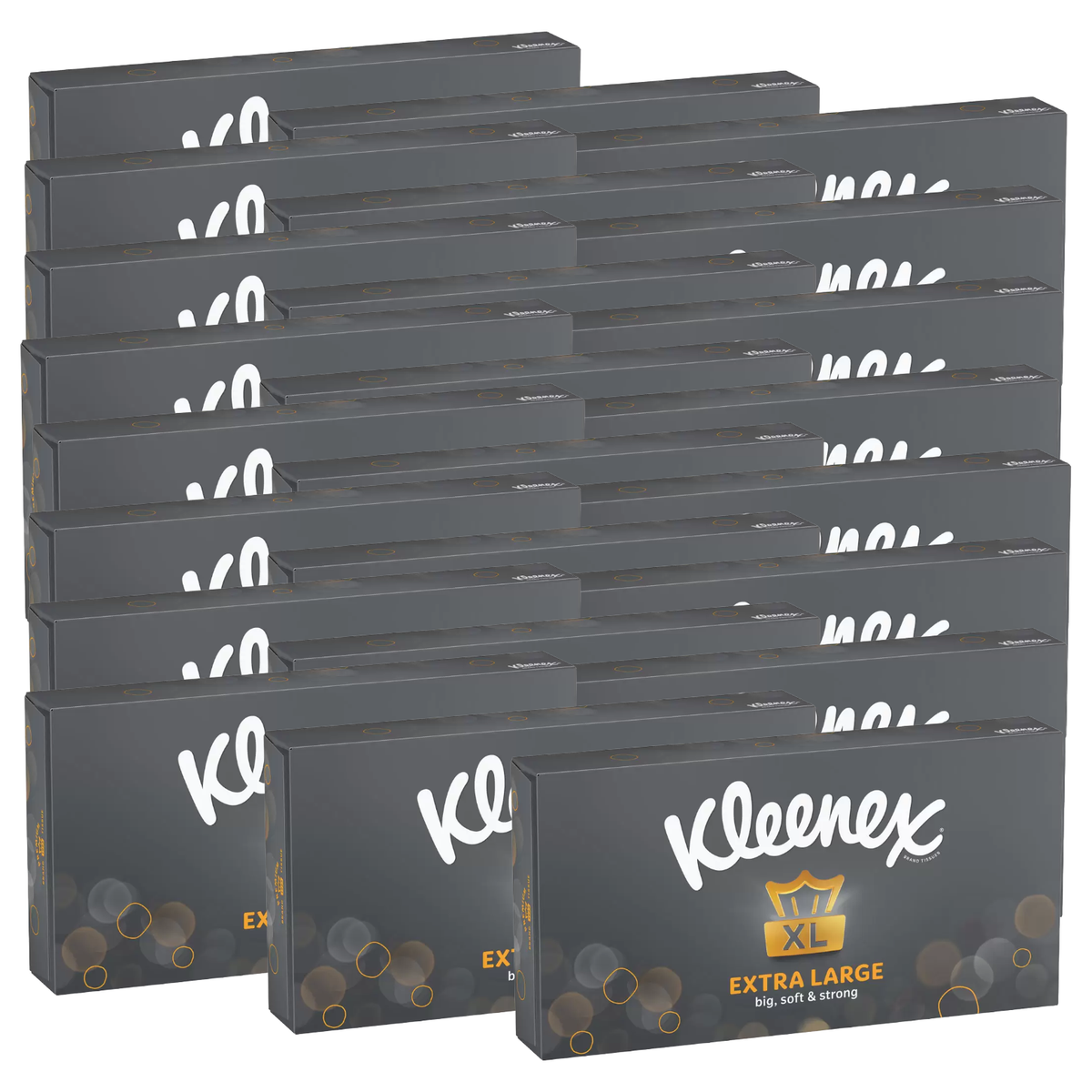 Tempo Fazzoletti Kleenex Fazzoletti Uomo Extra Large - 2 Veli, 90 Fogli Per Confezione, Confezione Da 6 Doppio Velo