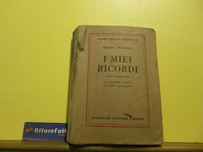 ART L262 BUCH MEINE ERINNERUNGEN - D AZEGLIO - JAHR 1924 [Unknown Binding