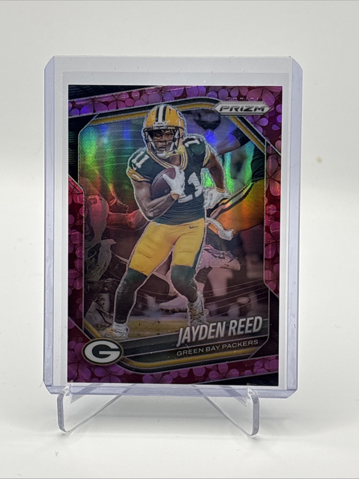 Panini Prizm 2025 Jayden Reed #25 Plum Blossom# 2/8 Green Bay Packers NFL