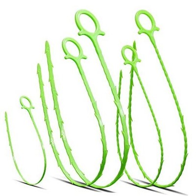  5 in 1 Compatible for Drain Snake Hair Drain with 5 Packs Drain Auger Green