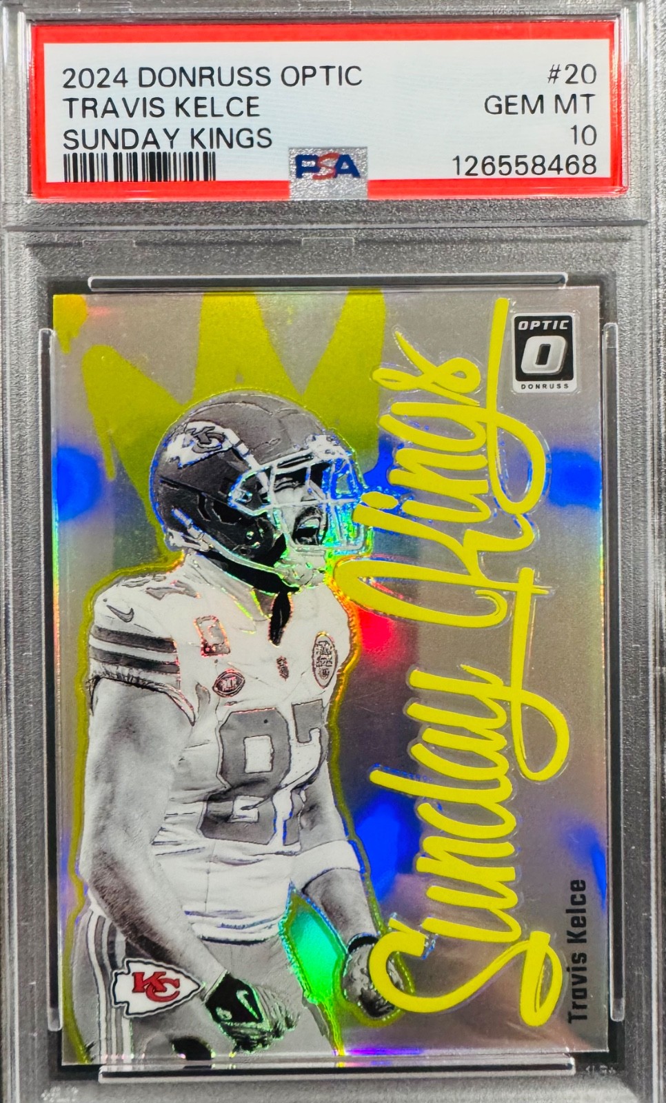 2024 Panini Donruss Optic - Sunday Kings SP Travis Kelce #20 - PSA 10