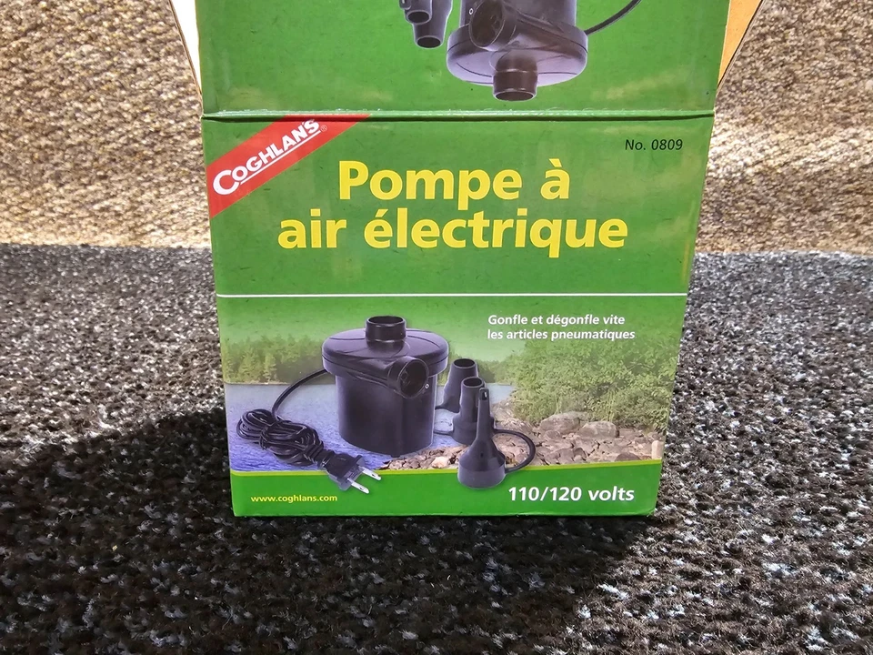 (CANTIDAD 2) Bomba de Aire Eléctrica Coghlan's 0809 110/120V Colchón Cama Inflable Relleno Foto 4 de 4
