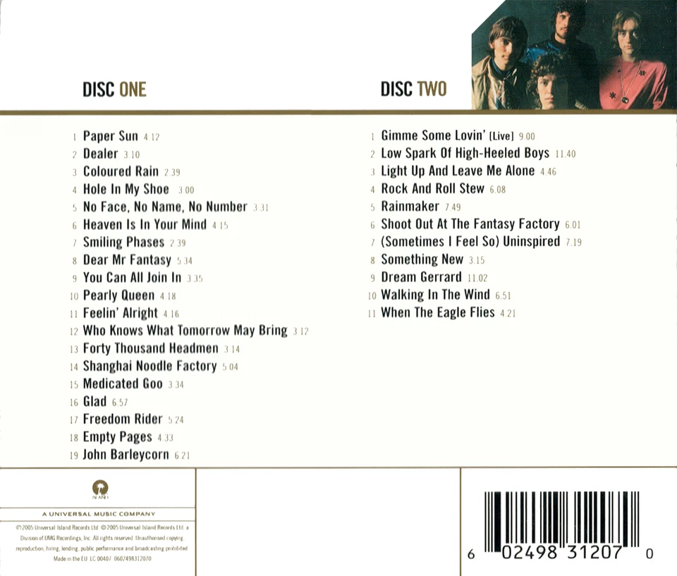 Traffic ~ Gold CD 2005 Island Records UK •• NEW •• Foto 3 de 3