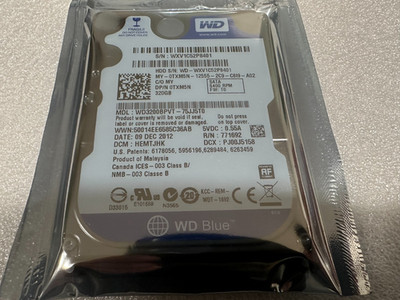 Dell 0TXM5N WESTERN DIGITAL WD3200BPVT 320 GB SATA  Laptop Hard Drive