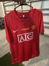 Ronaldo 7 Manchester United Retro 2008 Moscow Ucl Football Shirt Size Medium