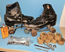 Sure-Grip Super X7 Vintage Skates Unsure of Size comes with Extra Wheels