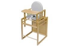 Kombi-Hochstuhl Buche natur umbaubar Baby-Plus Stuhl Tisch Holz weiß