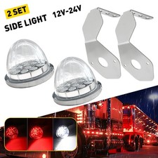 Watermelon Trailer Heavy Trucks LED Side Signal Light +Stainless Steel Brackets