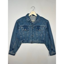 Vintage 1980 s LA Gear Denim and Rhinestone Jean Jacket Size Large