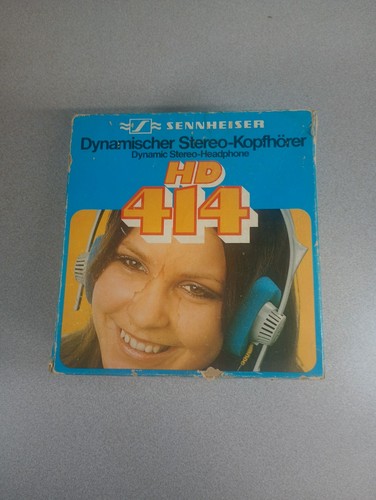 Original Sennheiser HD-414 Stereo Headphones (IN BOX) UNTESTED
