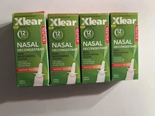 Xlear Nasal Decongestant Spray 0.5oz 4 Pack Xylitol 12 Hour Allergy Exp 11/27