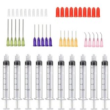 50 Pcs - 5ml Syringes with 14ga, 20ga,21ga, 23ga Blunt Tip Needles With...