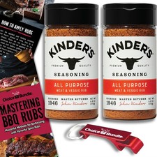 Kinder's All Purpose Meat Veggie BBQ Seasoning Rub 6 oz 2 Pk Guide Opener
