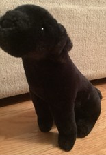 Douglas Cuddle Toys Black Labrador Lab Dog Sitting Plush 10