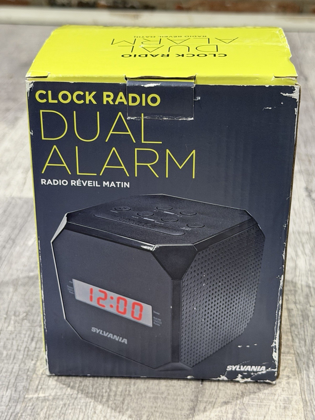 VINTAGE Sylvania Dual Alarm Radio Reveil Matin-NEW