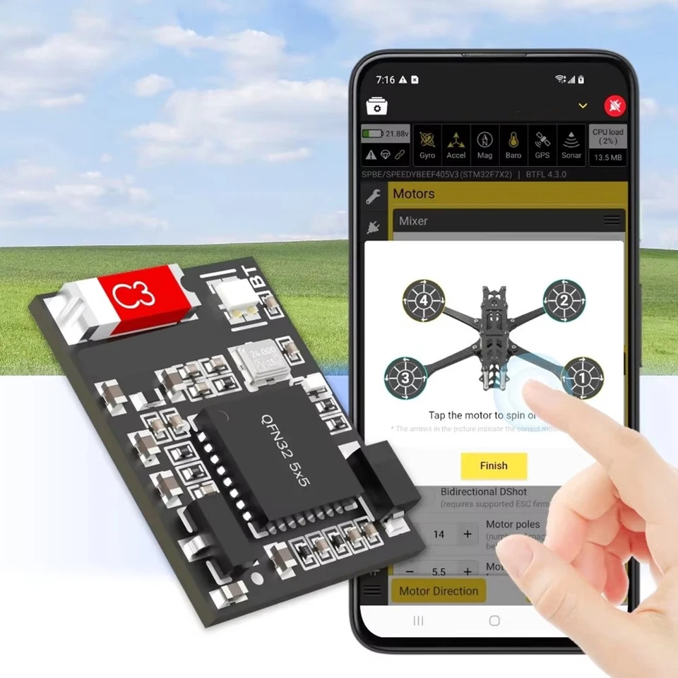 BT  3 Drahtloser Flugcontroller Konfiguration Tuning Bluetooth- für RC3566 - Bild 3 von 4