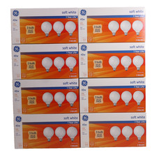 24 BULBS GE 40 Watt Soft White Decorative G25 Frosted Light Bulbs 40W