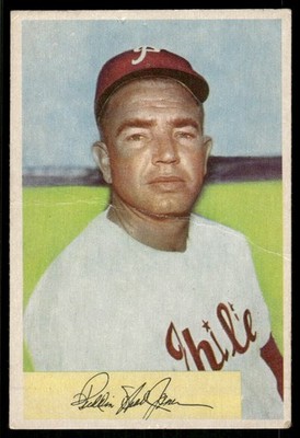 1954 Bowman Willie Jones #143 Philadelphia Phillies *Crease