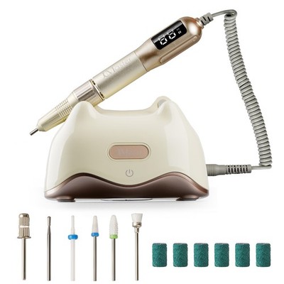 JCMaster Nagelfräser 2200mAh Powerbank,USB Ausgang,Max 25000RPM, mit Bohrer-Set