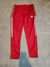 Adidas 'Aeroready' Red/White Joggers Unisex Size M