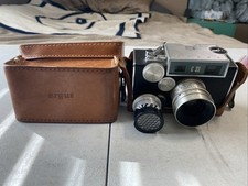 Vintage Argus C33 Camera With Exposure Meter Leather Case READ
