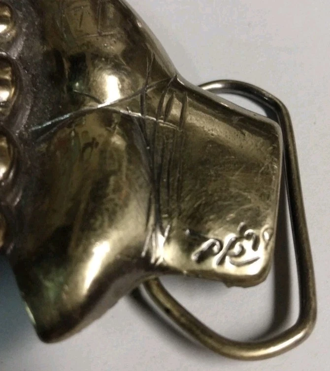 老式 BELT BUCKLE LTD ED 1979 拇指骑手牛仔批准 Emoji GABC #246 — 第 4/4 张图片