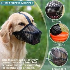 Pet Dog Muzzle Anti-lick Anti-Biting Chewing Bark Licking Mouth Cover Mesh Mask