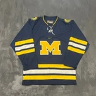 Vintage Nike Michigan Hockey Jersey Boys Large Blue NCAA
