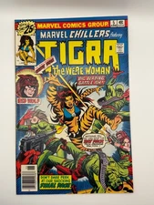 Marvel Chillers #5 1976 VF- Tigra & Marvel Feature #1 1975 VG+ Red Sonja