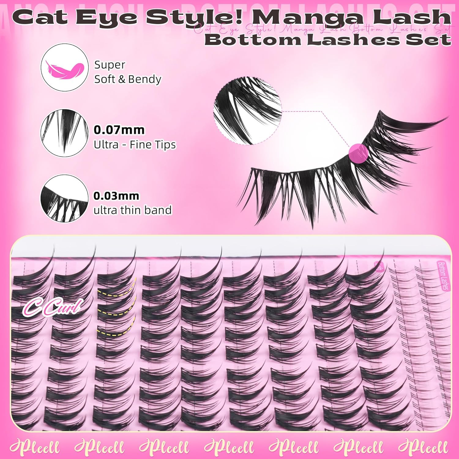 Fox Eye Lash Clusters Fairy Eyelash Clusters with Bottom Lashes Wispy Spiky Clus