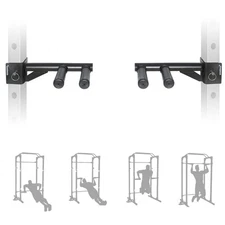 SYL Fitness Dip Bar Attachments for 2" x 2" or 3" x 3" Power Rack - Narrow & ...