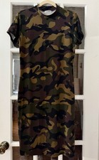 Popular 21 Women’s 1X Mock Neck Short Sleeve Camo Bodycon Dress | SKU 0167