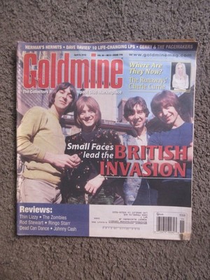 GOLDMINE APRIL 2010 ISSUE 775  THE SMALL FACES+CHERIE CURRIE+DAVE DAVIES VG-OOP
