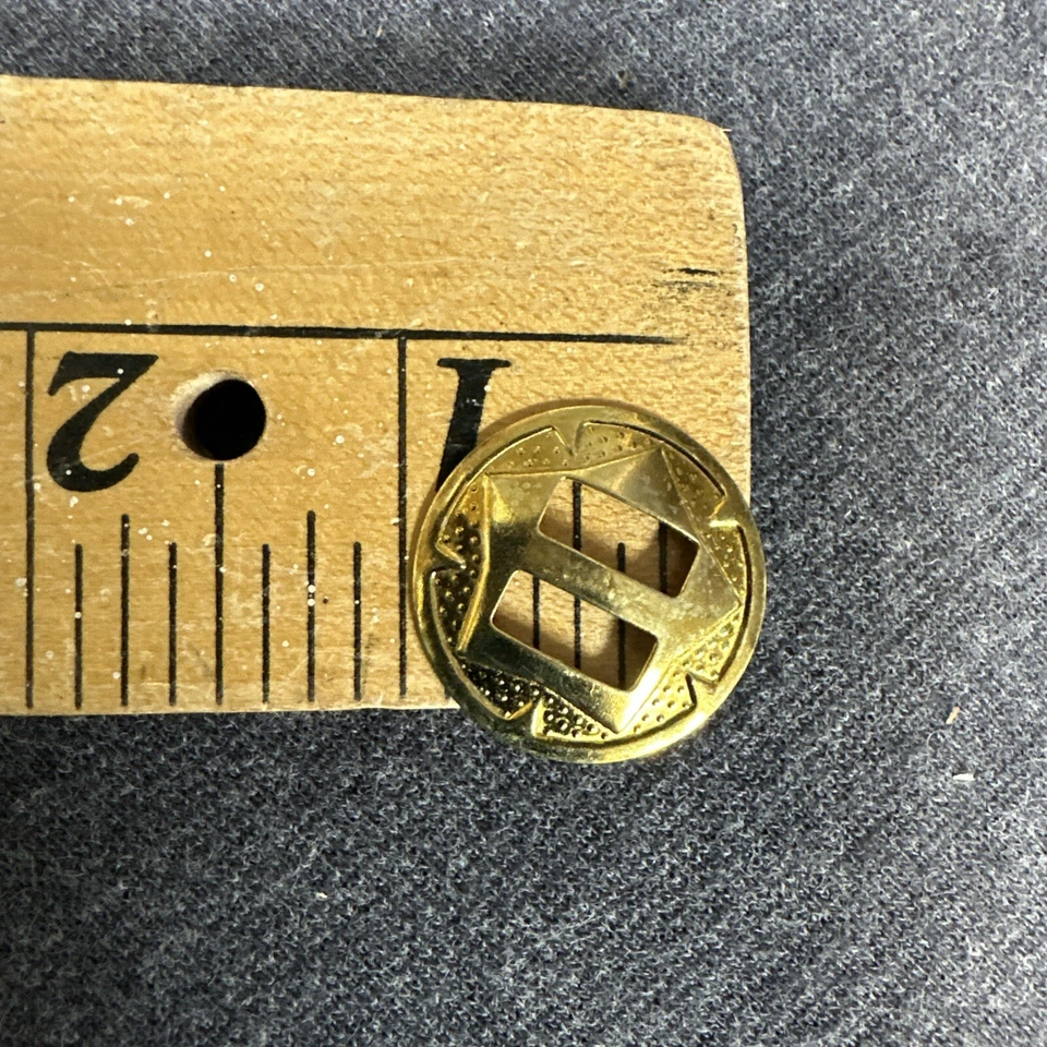 10 -  1” Vintage Western Saddle Brass Colored Star Round Slotted Conchos - Image 3 of 3